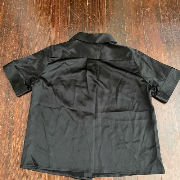 Le Kilt Black Silk Blouse dark gray black - Picture 6 of 6